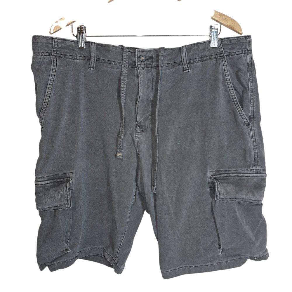 Lucky Brand Saturday Stretch Men's Canvas Cargo Utility Shorts Gray Size 40